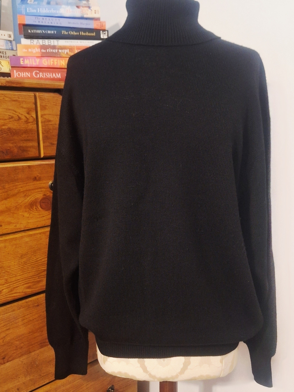 Black Wool Turtleneck Sweater